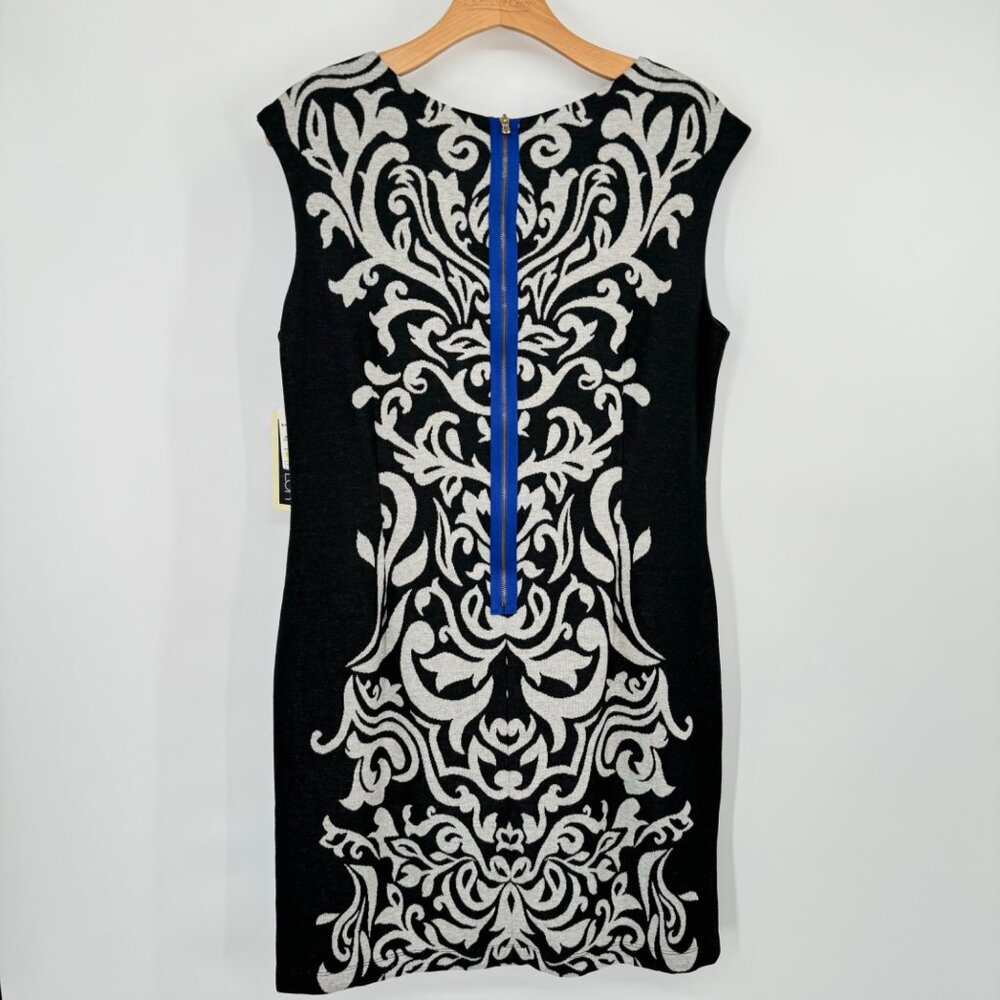 Jillian Taylor Women's Black & White Sleeveless Dress Bold Pattern Size 12 new - Picture 11 of 14
